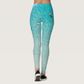 Surfers uitzicht, heldere oceaan. leggings (Achterkant)