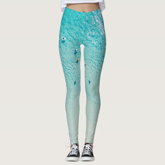 Surfers uitzicht, heldere oceaan. leggings (Voorkant)