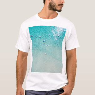 Surfers uitzicht, heldere oceaan. t-shirt