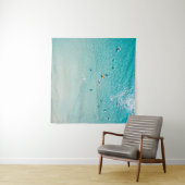 Surfers uitzicht, heldere oceaan. wandkleed (In Situ (horizontaal))