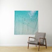 Surfers uitzicht, heldere oceaan. wandkleed (In situ)