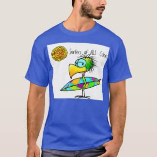Surfers van alle kleuren t-shirt