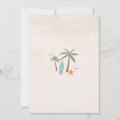 Surfers Verjaardagsfeest Uitnodiging (Achterkant)