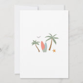 Surfers Verjaardagsfeest Uitnodiging (Achterkant)