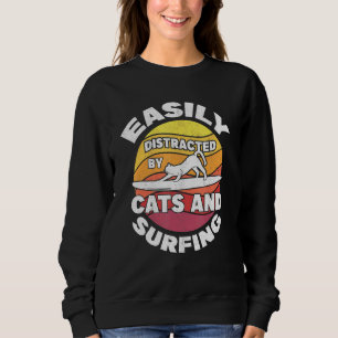 Surfers Vrouwen Surven Kitten Surfer Cats en Surfe Trui