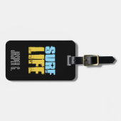 Surferstijl voor Surf Life Beach Bagagelabel (Voorkant horizontaal)