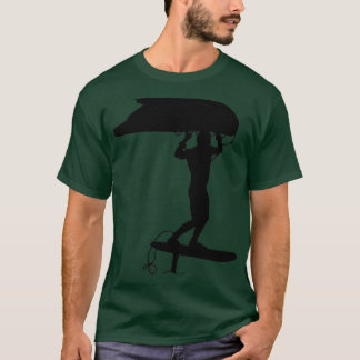 Surfervleugelsurfen met een folie vleugel t-shirt