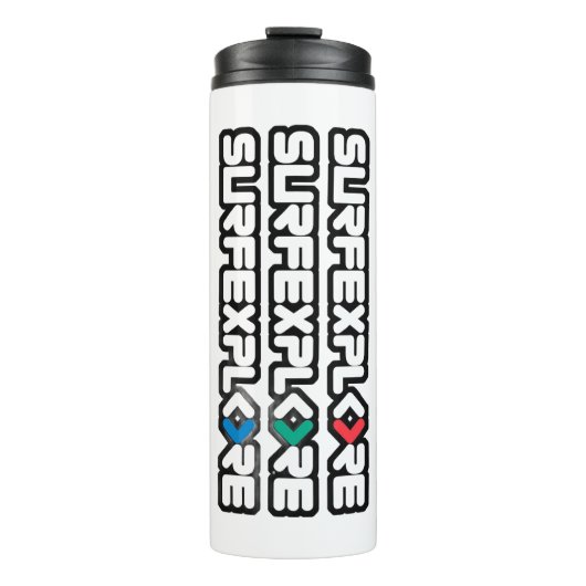 surfEXPLORE waterfles, roestvrij staal Thermosbeker (Voorkant)