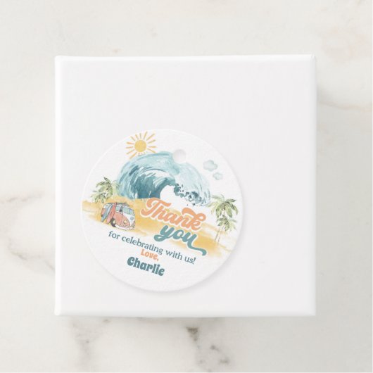 Surffeest Favor Labels De Grote Een Verjaardag Bab (In situ)