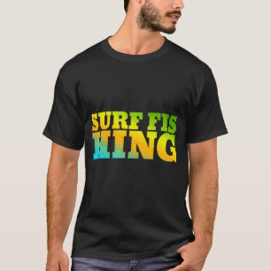 Surffishing ontworpen met Natuur kleuren T-shirt