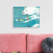 surffoto, Florida, jaren '60 Canvas Afdruk (Insitu (Woonkamer))