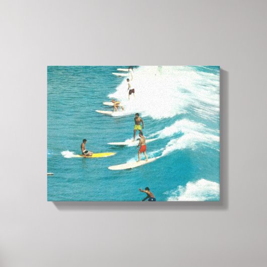 surffoto, Florida, jaren '60 Canvas Afdruk (Voorkant)