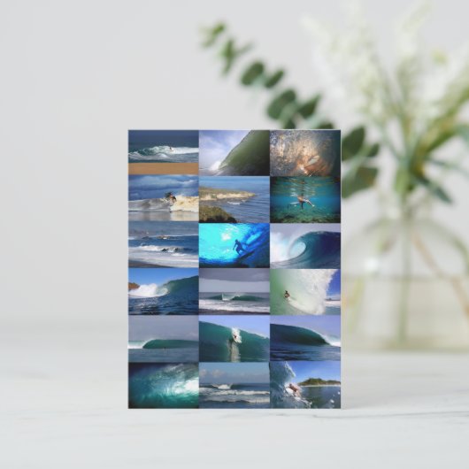 Surfgolfmontage Briefkaart (Staand voorkant)