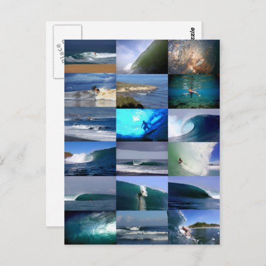 Surfgolfmontage Briefkaart (Voorkant / Achterkant)