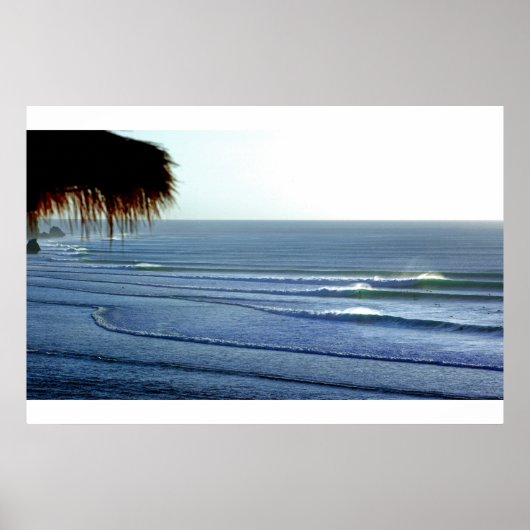 Surfgolven breken in Bali-Poster Poster (Voorkant)