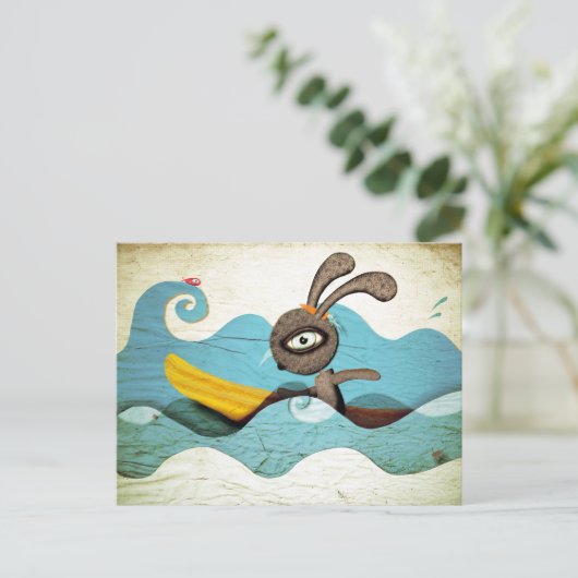 Surfgolven Briefkaart (Staand voorkant)