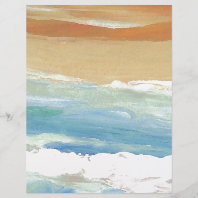 Surfgolven in beweging zeegolven stralen decor (Voorkant)