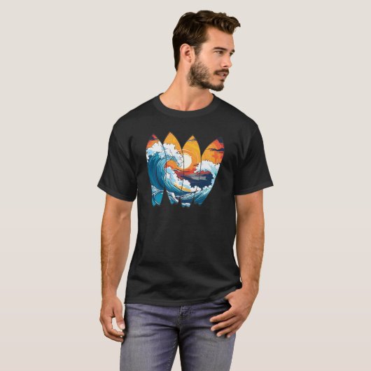 Surfgolven Surfboards T-shirt (Voorkant volledig)