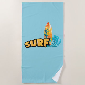 Surfhanddoek voor surfliefhebbers strandlaken