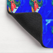 surfheiligen op blauwe mousepad muismat (Hoek)