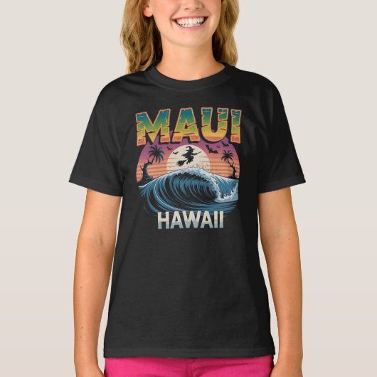 Surfheks op Broom Maui Hawaii Halloween T-shirt (Voorkant)