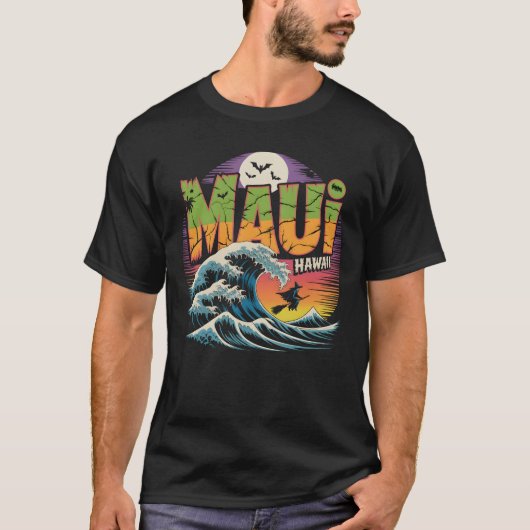 Surfheks op Broom Maui Hawaii Halloween T-shirt (Voorkant)