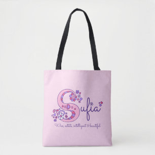 Surfienaam en betekenis monogram zak tote bag