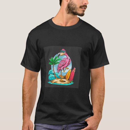 Surfin Flamingo! T SHIRT (Voorkant)