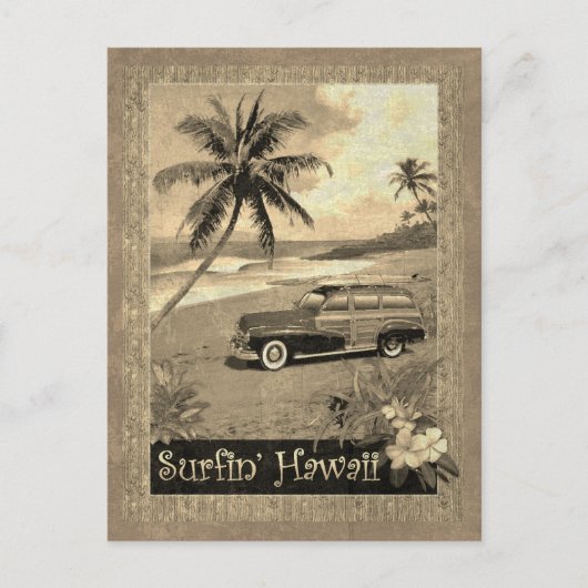 Surfin' Hawaii Briefkaart (Voorkant)
