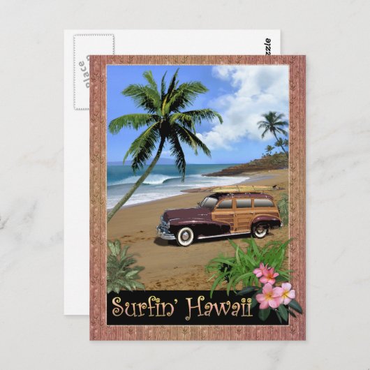 Surfin' Hawaii Briefkaart (Voorkant / Achterkant)