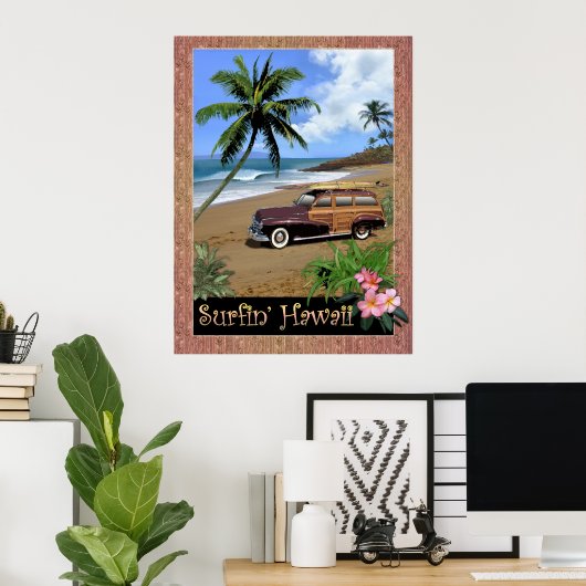 Surfin' Hawaii Poster (Thuiskantoor)
