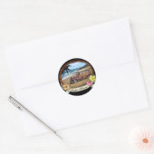 Surfin' Hawaii Ronde Sticker (Envelop)