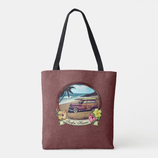 Surfin' Hawaii Tote Bag (Achterkant)