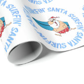 Surfin' Santa Cadeaupapier (Rol Hoek)