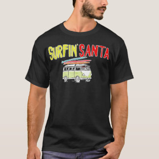 Surfin Santa Surf Rock Kersthand T-shirt