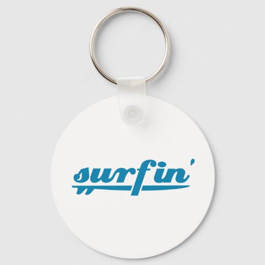 Surfin surfplanblauw sleutelhanger (Voorkant)