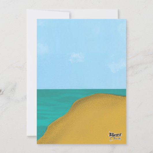 Surfin’ verjaardagsuitnodiging kaart (Achterkant)