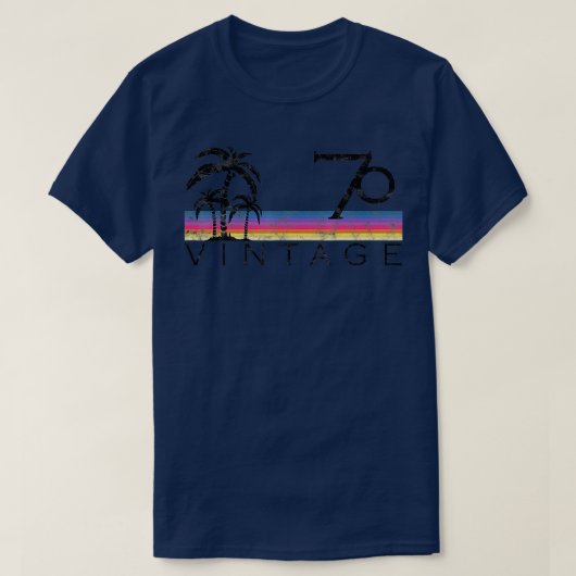  Surfing 1970 Pacific Sunset Birthday T-shirt (Design voorkant)