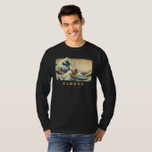 Surfing American Water Spaniel Kanagawa Wave Japan T-shirt (Voorkant volledig)