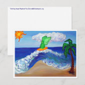 Surfing Angel Raphael Briefkaart (Voorkant / Achterkant)