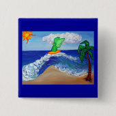 Surfing Angel Raphael Button (Voorkant)