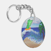 Surfing Angel Raphael Guardian Custom Sleutelhange Sleutelhanger (Voorkant Links)