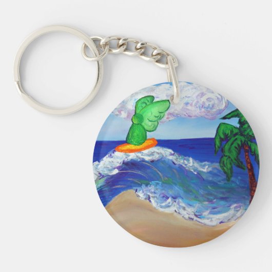 Surfing Angel Raphael Guardian Custom Sleutelhange Sleutelhanger (Voorkant)