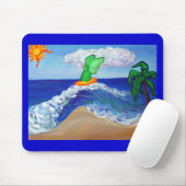 Surfing Angel Raphael Mousepad Muismat (Met muis)