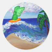 Surfing Angel Raphael Sticker (Voorkant)