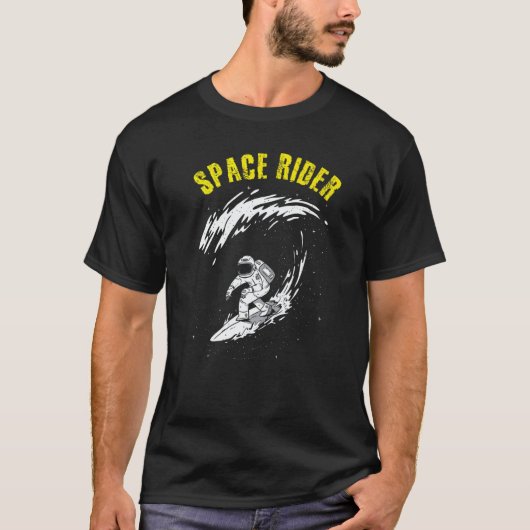 Surfing Astronaut Space Rider Surf the Wave   T-shirt (Voorkant)