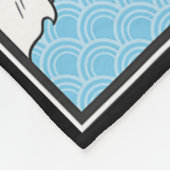 Surfing Axolotl Drinking Nana Milk Kawaii Anime Va Fleece Deken (Hoek)