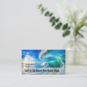 Surfing Beach Gear Business Cards Visitekaartje (Staand voorkant)