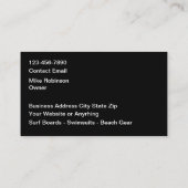 Surfing Beach Gear Business Cards Visitekaartje (Achterkant)