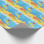 Surfing Birthday     Cadeaupapier (Hoek)